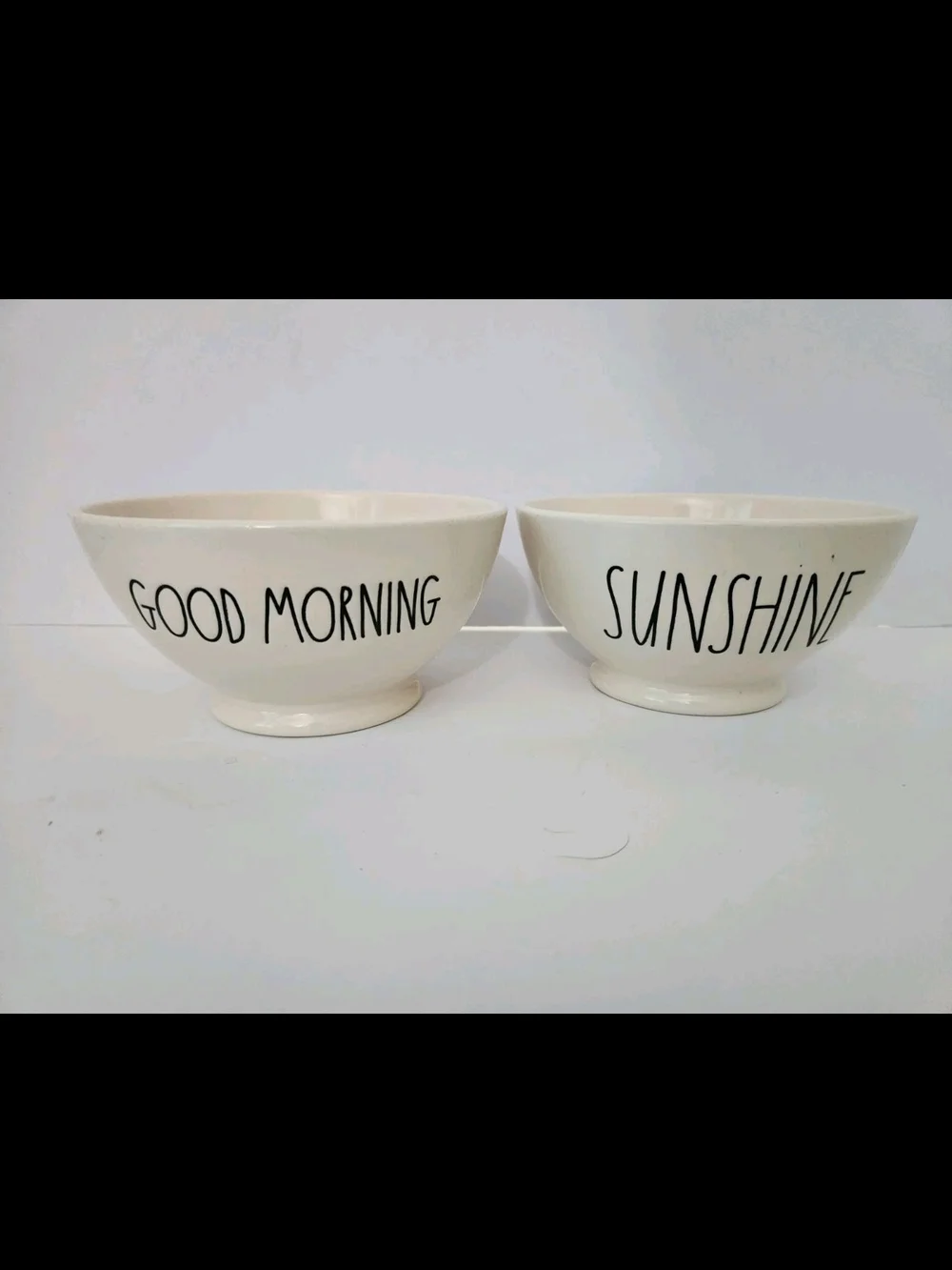Rae Dunn White 'Good Morning' & 'Sunshine' Ceramic Breakfast Bowls - Set of 2